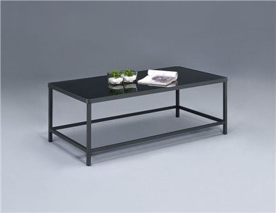 طاولة القهوة مع قمة زجاجية مقسمة