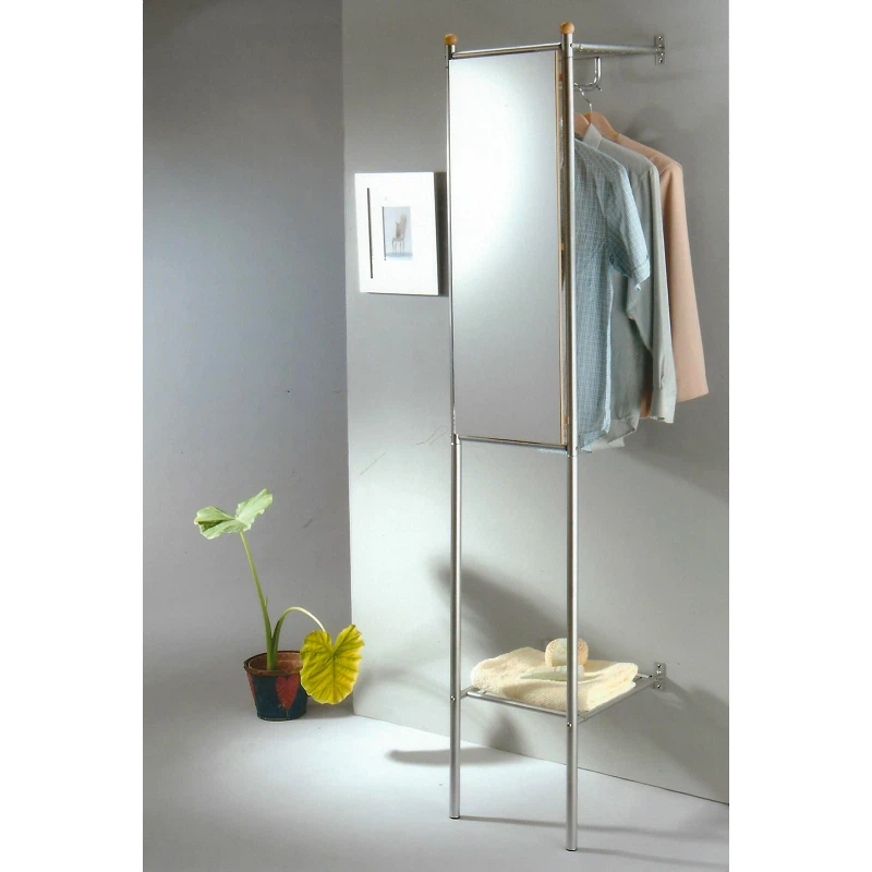 Wall Mounted Coat Rack With Mirror